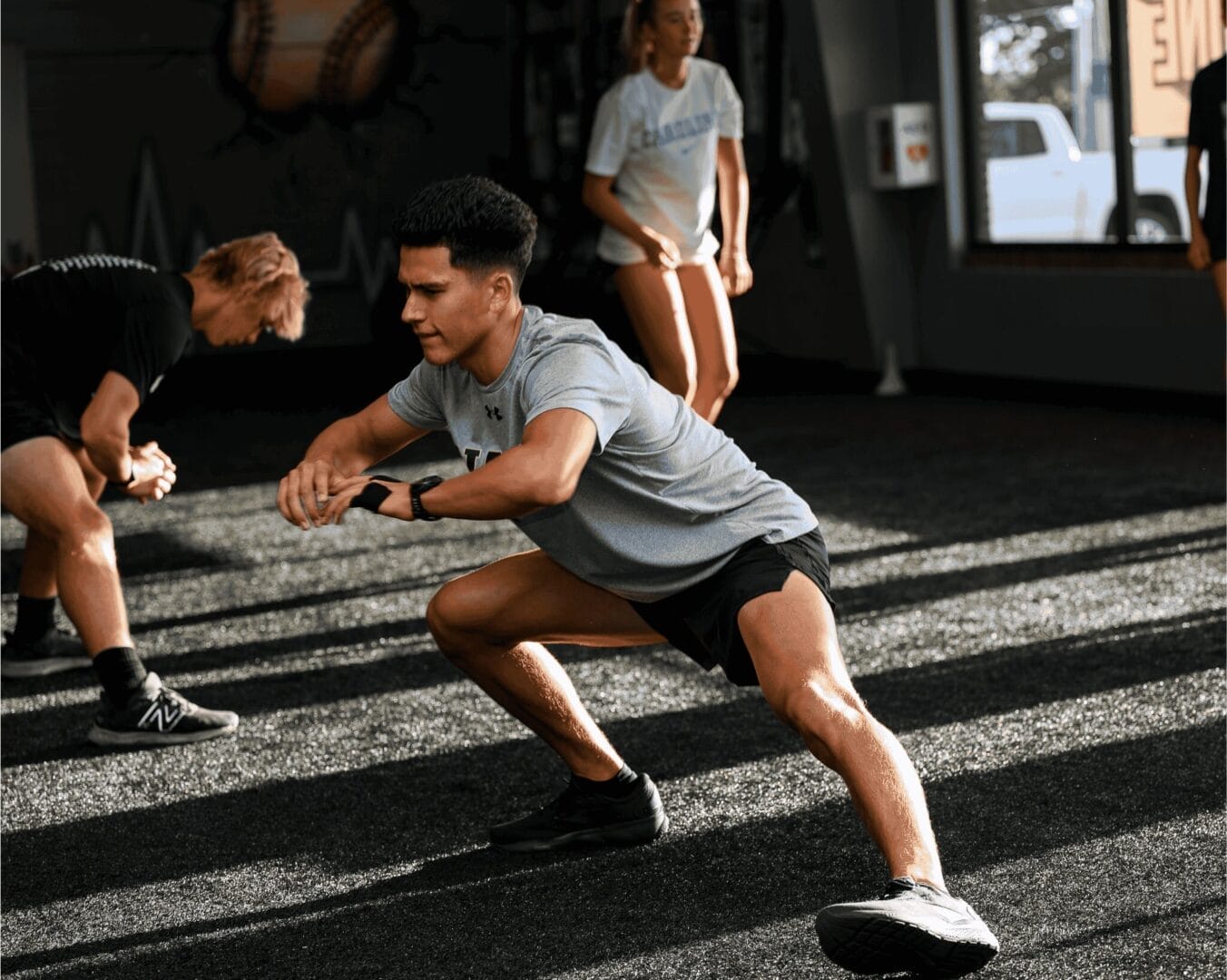 Coach on training at Sports Center Performance Zone